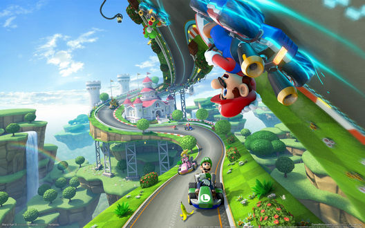 Обои на рабочий стол Арт к игре Mario Kart