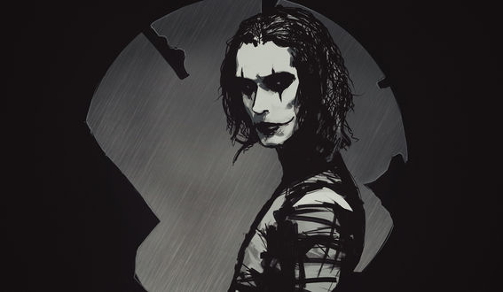 Обои на рабочий стол Эрик Дрэйвен / Eric Draven из фильма Ворон / The Crow