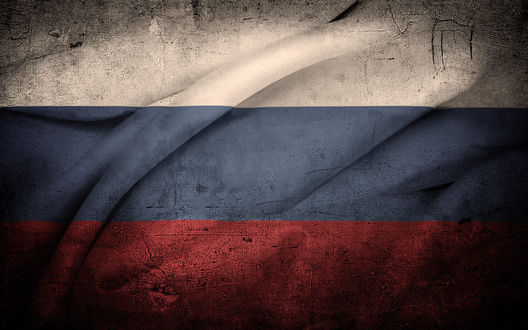 Обои на рабочий стол Потертый Российский флаг