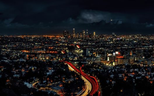 Обои на рабочий стол Ночной Los Angeles / Лос-Анджелес, by Wilkof Photography