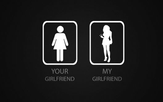 Обои на рабочий стол Знаки (your girlfriend, my girlfriend)