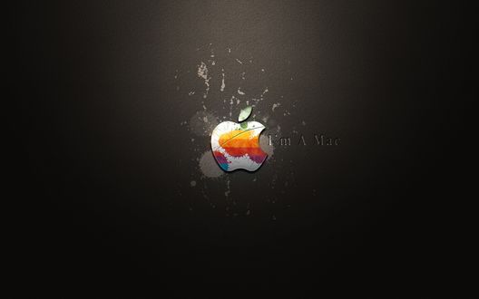 Обои на рабочий стол Логотип Apple с надписью Im A Mac / Я Мак