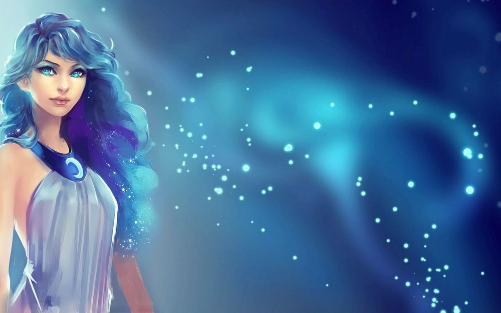 Обои для рабочего стола Princess Luna / Принцесса Луна в виде девушки, персонаж из мультсериала Мой маленький пони: Дружба - это чудо / My Little Pony: Friendship Is Magic