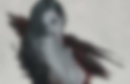 Обои на рабочий стол Девушка в перьях с обнаженной грудью, by Sergei Sorochkin