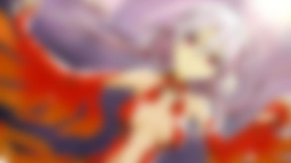 Обои для рабочего стола Инори Юдзуриха / Yuzuriha Inori из аниме Корона Греха / Guilty Crown с настороженным взглядом на фоне звездного неба