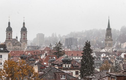 Обои на рабочий стол Зимний Санкт-Галлен / St. Gallen, Швейцария / Switzerland