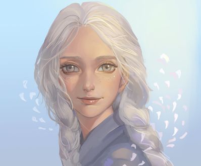 Обои на рабочий стол Elsa / Эльза из мультфильма Frozen / Холодное сердце, by DEX GOOOD