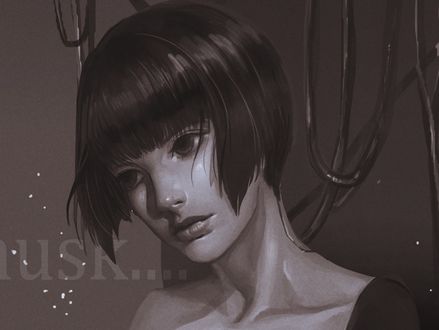 Обои на рабочий стол Девушка с короткой стрижкой, by DEX GOOOD