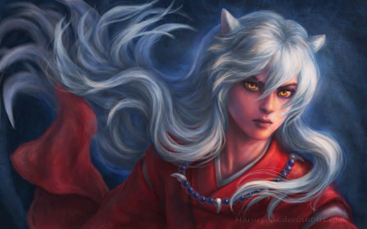 Обои на рабочий стол Инуяша / InuYasha из аниме InuYasha / Пес демон-хранитель, by marurenai