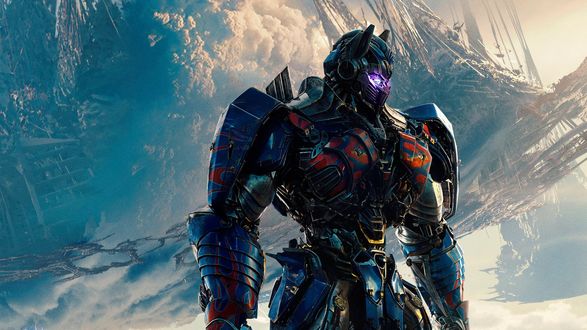 Обои на рабочий стол Оптимус Прайм / Optimus Prime камондир автоботов фрагмент из фильма Трансформеры / Transformers