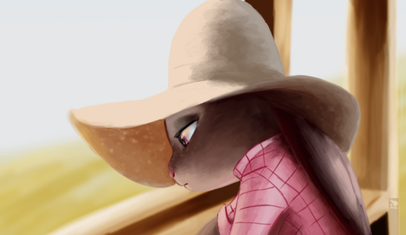 Обои на рабочий стол Джуди Хопс / Judy Hopps из мультфильма Зверополис / Zootropolis, by Goblinight
