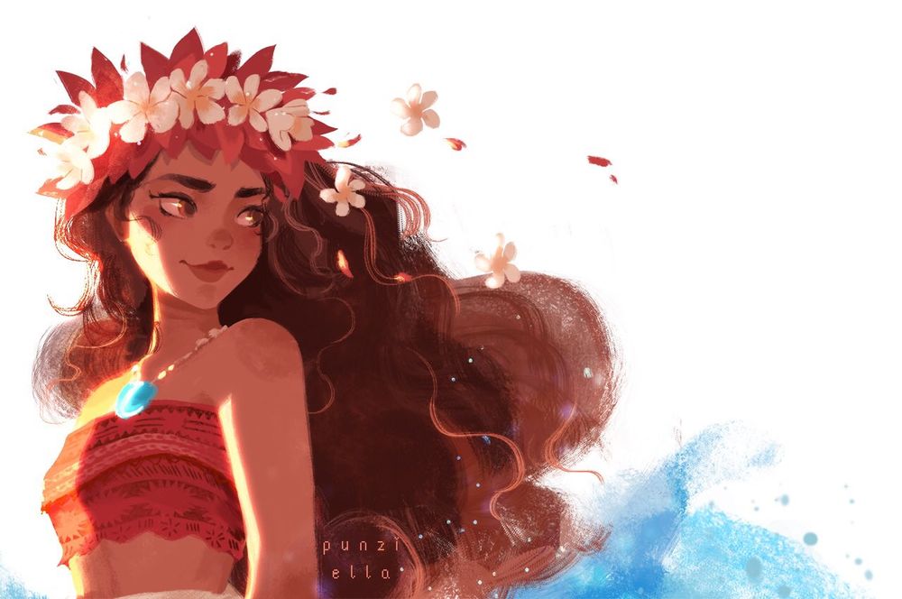Обои для рабочего стола Бесстрашная Моана Ваялики / Moana Waialiki из мультфильма Моана / Moana