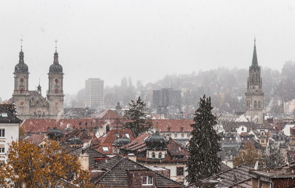 Обои для рабочего стола Зимний Санкт-Галлен / St. Gallen, Швейцария / Switzerland