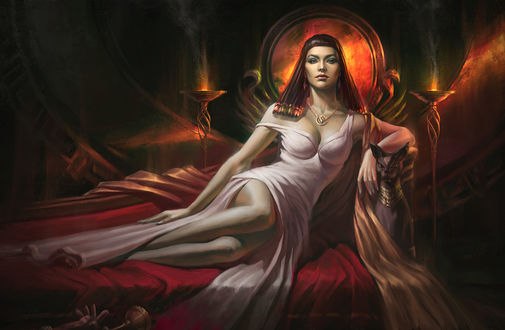 Обои на рабочий стол Девушка в образе Клеопатры, by Max-Yenin