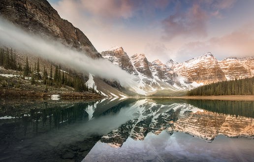 Обои на рабочий стол Облако над озером Moreyn, Canada / Морэйн, Канада, фотограф Evgeny
