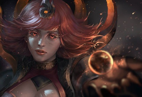 Обои на рабочий стол Lux - Fire Element / Lux - элемент огня, by ChubyMi