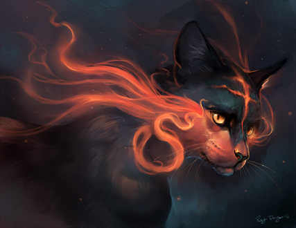 Обои на рабочий стол Фантастический кот, by rajewel