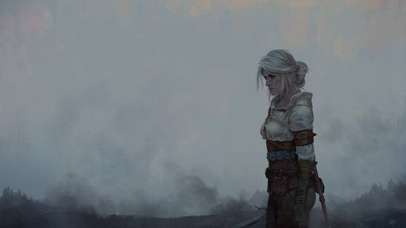 Обои на рабочий стол Цирилла / Cirilla из игры Ведьмак 3: Дикая Охота / The Witcher 3: Wild Hunt, автор SteamyTomato