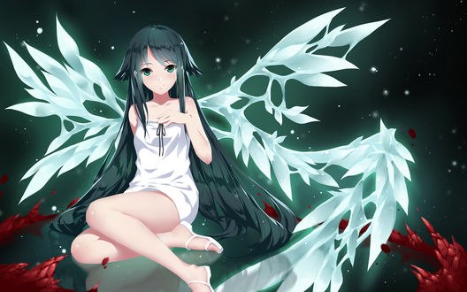 Обои на рабочий стол Сая / Saya из визуальной новеллы Песнь Саи / Saya no Uta