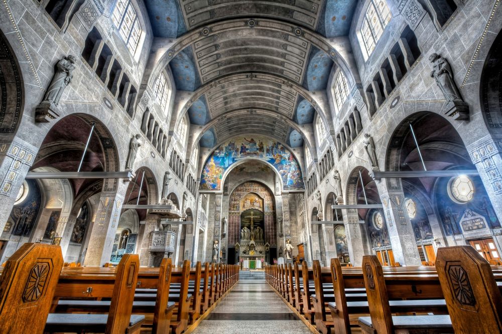 Обои для рабочего стола Saint George Church / Церковь Святого Георгия, Hockenheim / Хоккенхайм, Germany / Германия