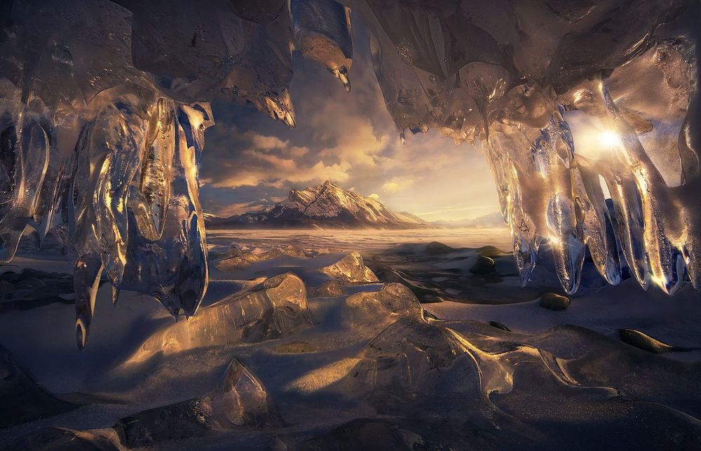 Обои для рабочего стола Льды в солнечном свете, фотограф Marc Adamus