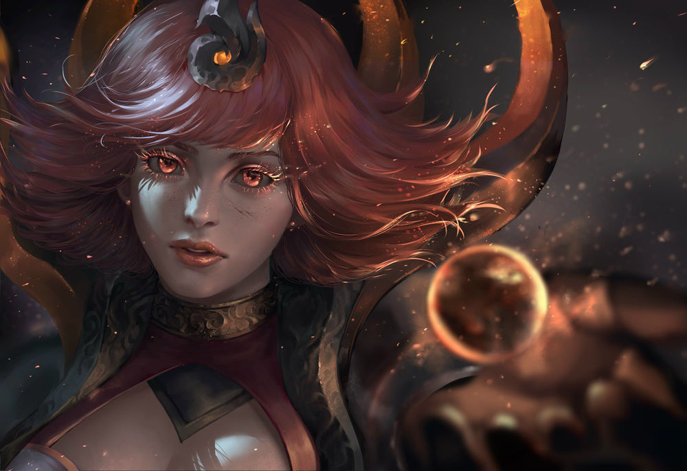 Обои для рабочего стола Lux - Fire Element / Lux - элемент огня, by ChubyMi