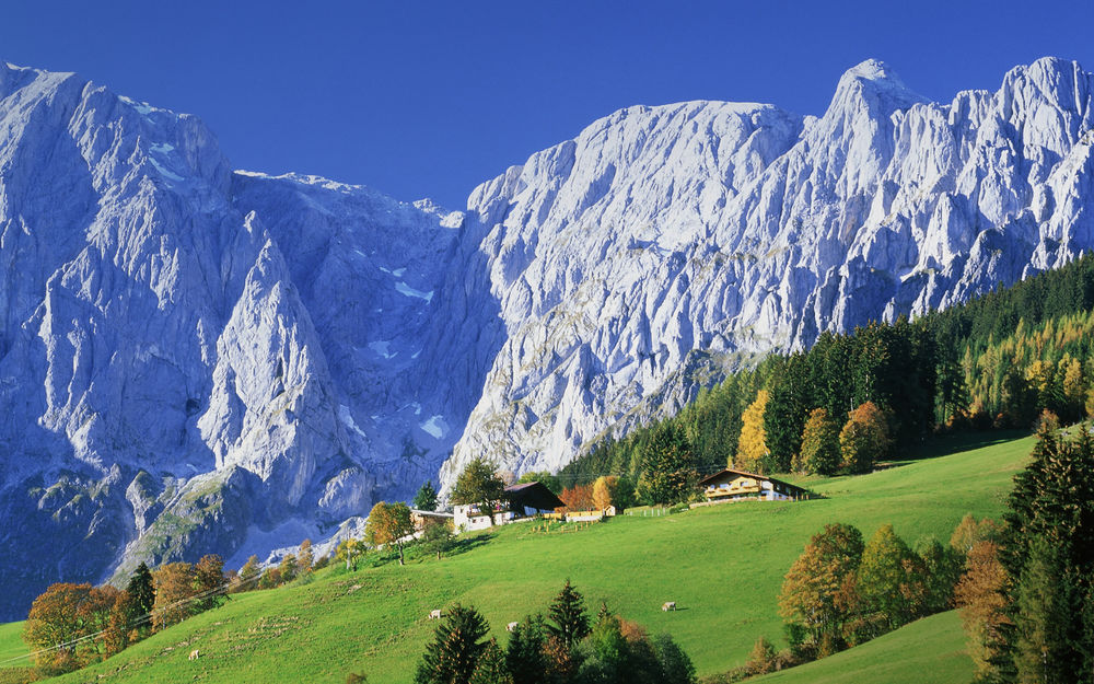 Обои для рабочего стола Горный пейзаж Австрия, Гальштат / Austria, Hallstatt