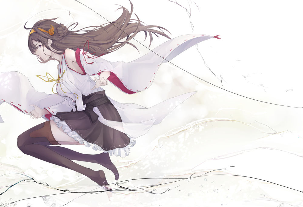 Обои для рабочего стола Конго / Kongou из аниме и игры Флотская коллекция / Kantai Collection, автор Marumoru