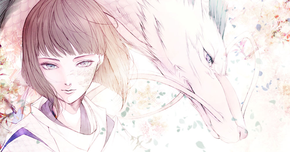 Обои для рабочего стола Хаку / Haku из аниме Унесенные Призраками / Spirited Away, by kuroe