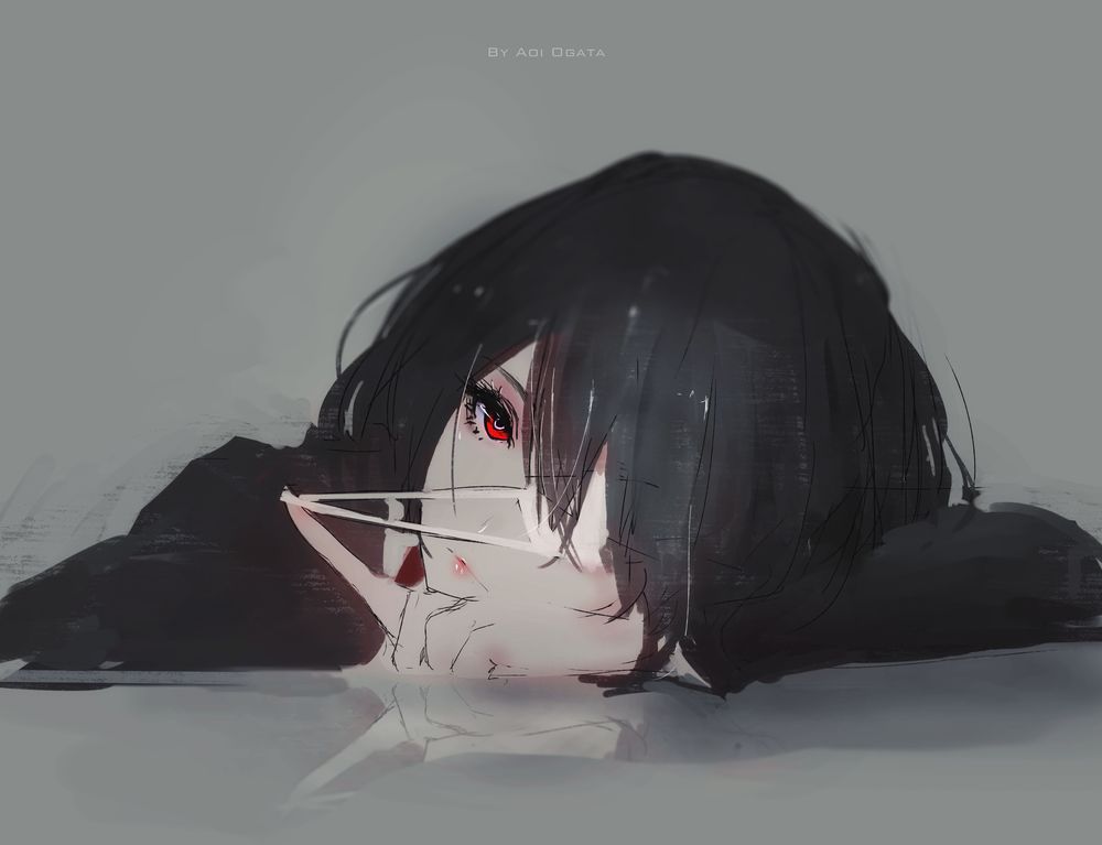 Обои для рабочего стола Мисаки Мэй / Misaki Mei из аниме Иная / Another, by Aoi Ogata