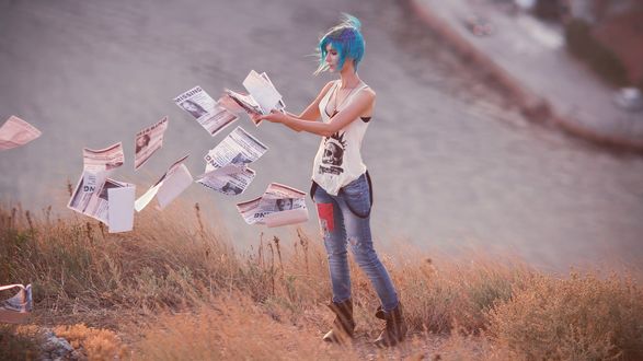 Обои на рабочий стол Косплей Chloe Price / Хлоя Прайс из игры Life is Strange / Жизнь – странная штука, by LanaTemirova