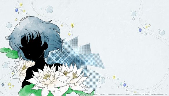 Обои на рабочий стол Ами Мизуно / Ami Mizuno из аниме Красавица-воин Сейлор Мун / Bishoujo Senshi Sailor Moon, автор Kalisama