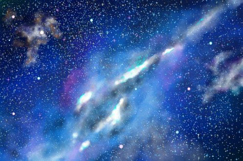 Обои на рабочий стол Туманность на космическом небе