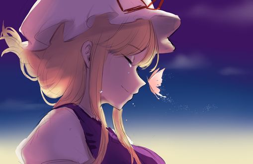Обои на рабочий стол Юкари Якумо / Yukari Yakumo из игры и аниме Touhou Project / Проект Восток, автор Saple