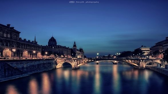 Обои на рабочий стол Сумерки в Париже, Manjik photography