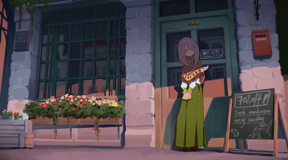 Обои на рабочий стол Sucy Manbavaran / Сюси Манбаваран из короткометражного аниме Little Witch Academia / Академия ведьмочек, by Pixiv Id 1077075
