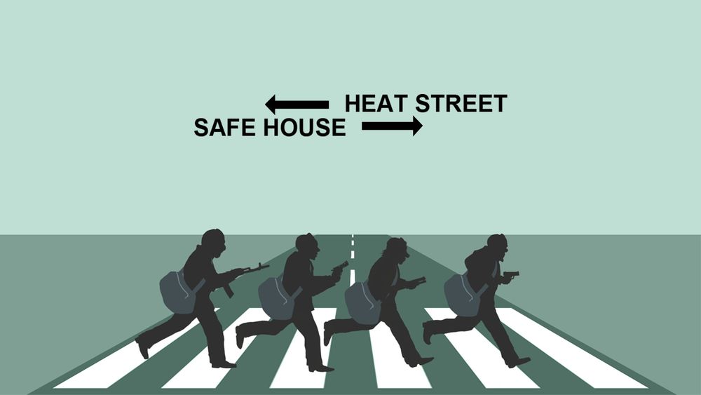 Обои для рабочего стола Арт к игре Payday (heat street, safe house)