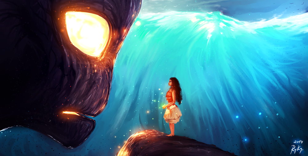 Обои для рабочего стола Моана Ваялики / Moana Waialiki из мультфильма Моана / Moana, by ryky