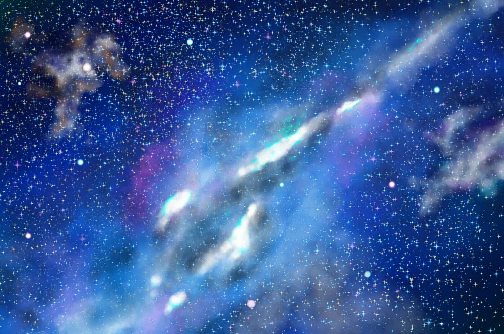 Обои для рабочего стола Туманность на космическом небе
