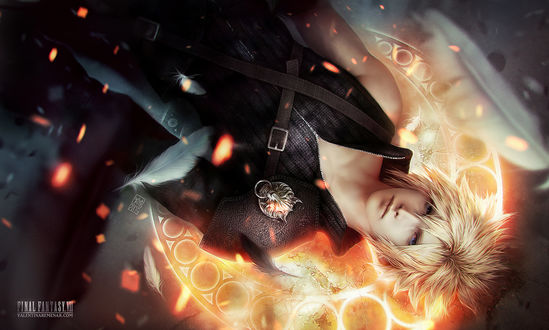 Обои на рабочий стол Cloud Strife / Клауд Страйф из игры Final Fantasy / Последняя Фантазия, by Valentina-Remenar