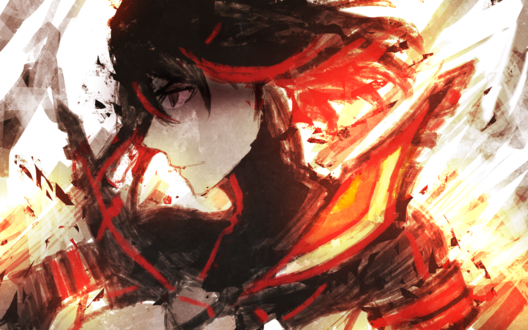 Обои на рабочий стол Рюко Матой / Ryuuko Matoi из аниме Убей или умри / Kill la Kill, by slyvanie