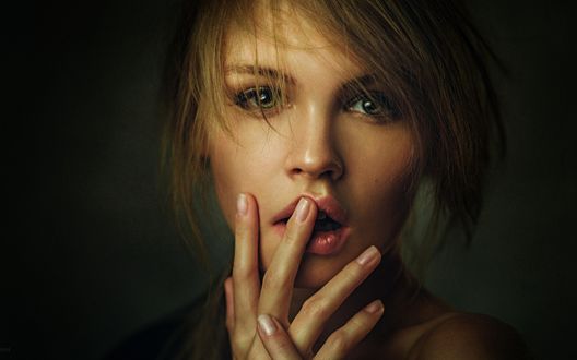 Обои на рабочий стол Портрет модели Анастасии Щегловой / Anastasia Shcheglova, фотограф Георгий Чернядьев