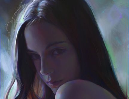 Обои на рабочий стол Красивая девушка, by Yanjun Cheng