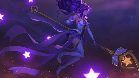 Обои на рабочий стол Жанна / Janna из игры Лига Легенд / League of Legends, автор Justin Leyva