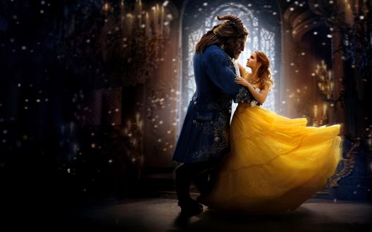 Обои на рабочий стол Belle and Kyle Kingson / Белль и Кайл Кингсон из фильма Beauty and the Beast / Красавица и чудовище