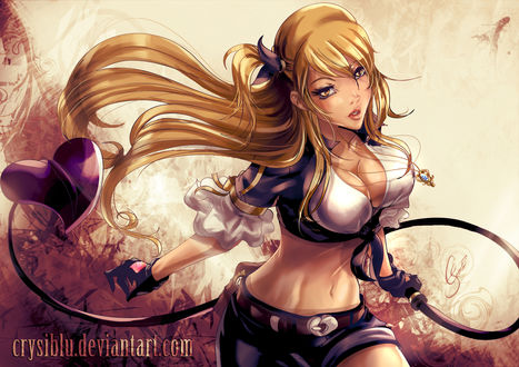 Обои на рабочий стол Lucy Heartfilia / Люси Хартфилия из аниме Фейри Тейл / Хвост Феи / Fairy Tail, by crysiblu