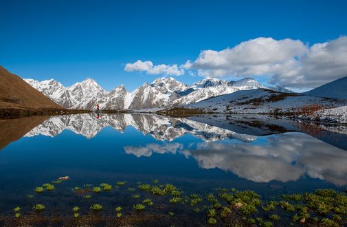 Обои на рабочий стол Грузия, регион Сванети, Qoruldi озеро, фотограф Romani Tolordava