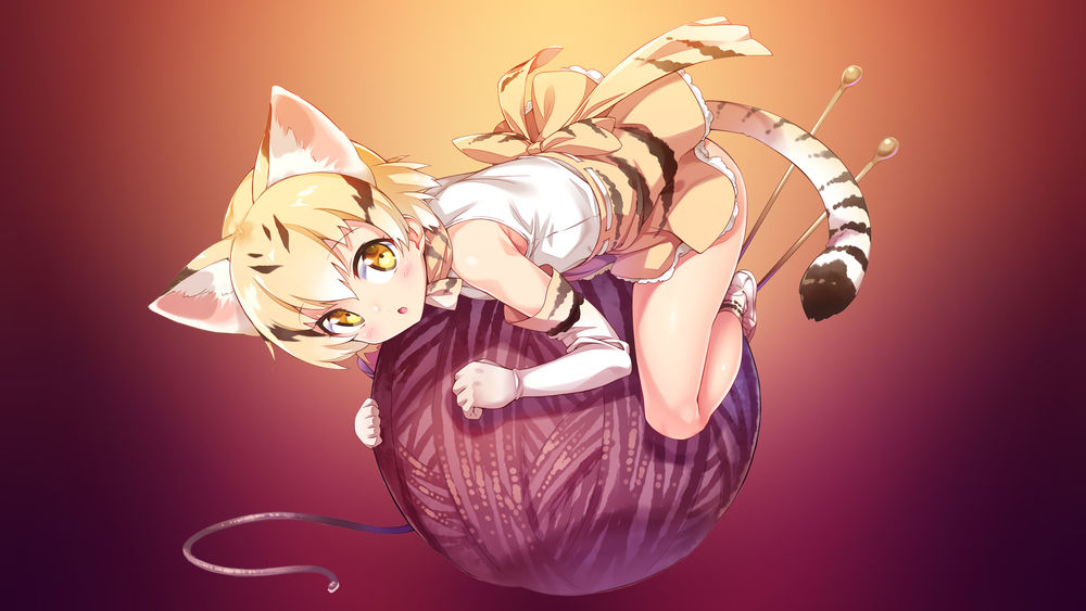 Обои для рабочего стола Сервал / Serval из аниме Друзья-зверушки / Kemono Friends, автор Ichi Makoto