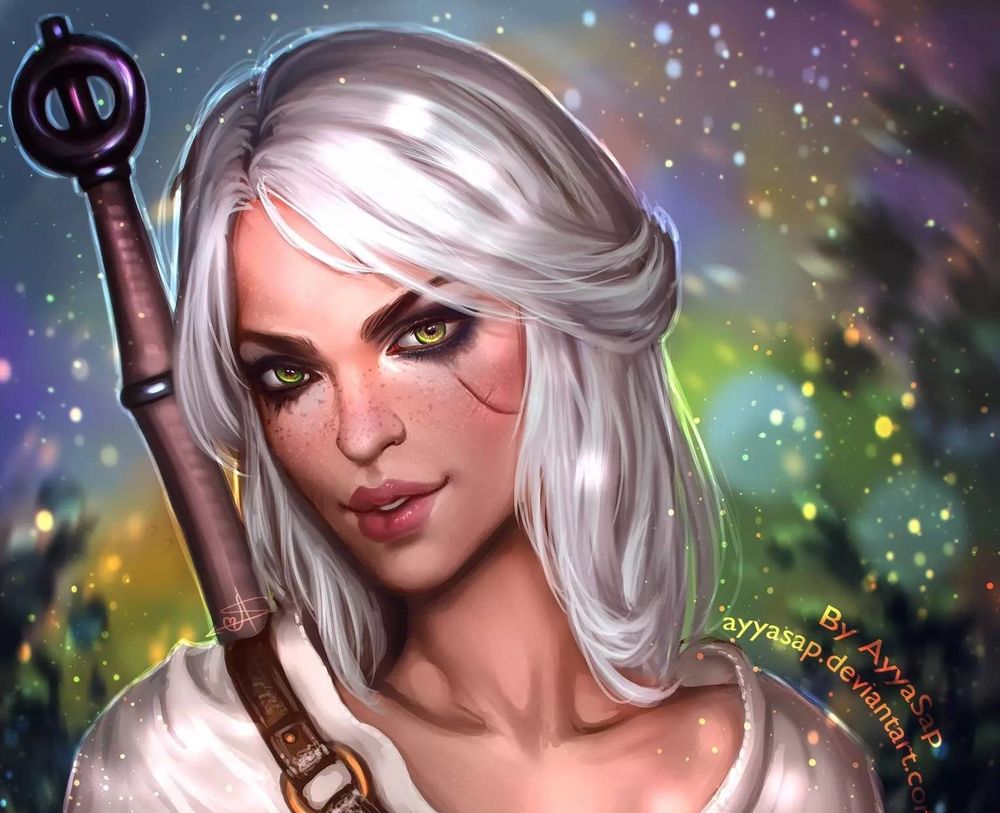 Обои на рабочий стол Cirilla / Цирилла из игры The Witcher 3 / Ведьмак 3,  by AyyaSAP, обои для рабочего стола, скачать обои, обои бесплатно