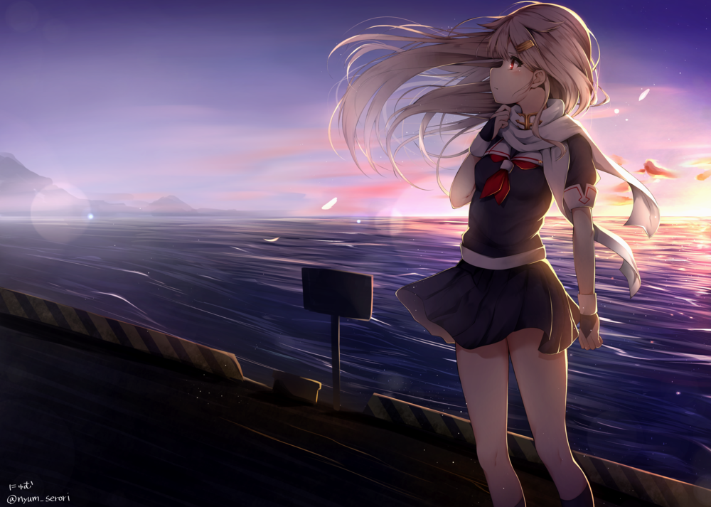 Обои для рабочего стола Юдачи / Yuudachi из аниме Флотская коллекция / Kantai Collection, автор Nyum